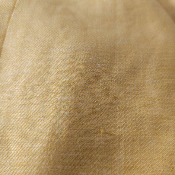 Talbots Womens Petite Linen Blazer 12P Yellow Lined Office Career Spring - Picture 9 of 15